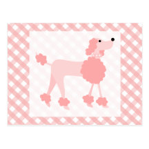 Pink Poodle Postcard