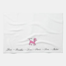 Pink Poodle Towel