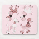 Pink Poodles On Parade Mousepad