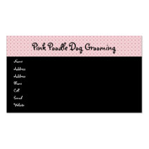 Pink Poodles On Parade Profile Card Business Card Templates