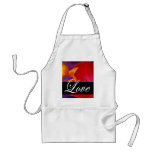 Pink Poppy Flower Butterfly Painting - Multi Aprons