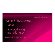Pink Power Colour Business Card