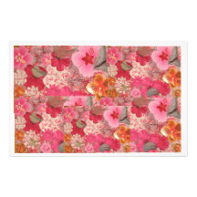 Pink Power Flower cards Personalized Stationery