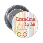 Pink Pram - "Grandma to Be" Pin