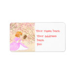Pink Princess and squirrel address label