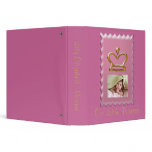 Pink Princess Crown Baby Girl Photo Album binders