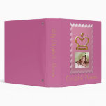Pink Princess Crown Baby Girl Photo Album Binder
