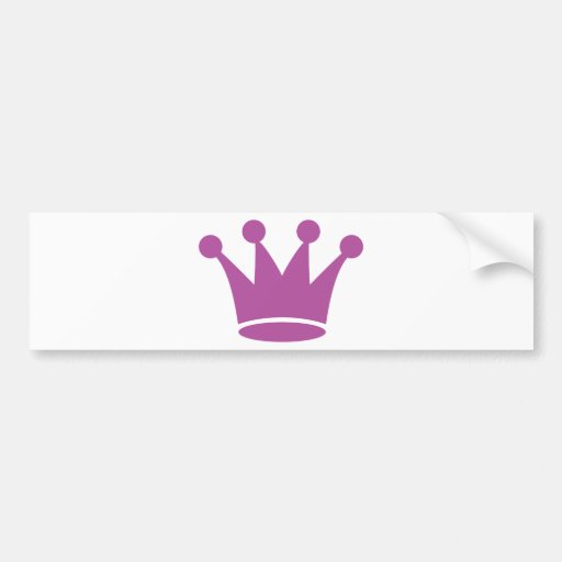 pink princess crown bumper stickers