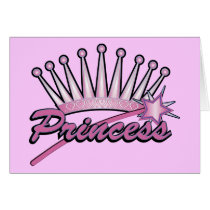 Pink Princess Crown Card