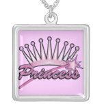 Pink Princess Crown Custom Necklace