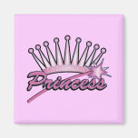 Pink Princess Crown Fridge Magnets