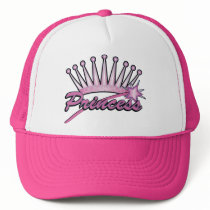 Pink Princess Crown Trucker Hat