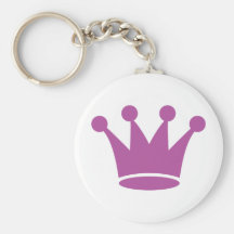 pink princess crown keychains