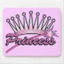 Pink Princess Crown Mousepads