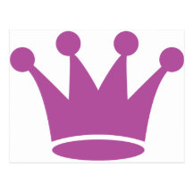 pink princess crown post card