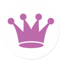 pink princess crown stickers