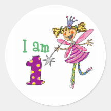 Pink princess fairy (age 1) stickers