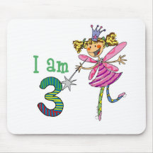 Pink princess fairy (age 3) mouse mats