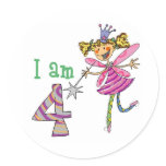 Pink princess fairy (age 4) stickers
