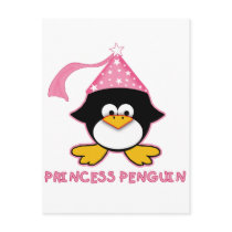 Pink Princess Penguin Post Cards