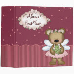 Pink Princess Teddy Bear Binder