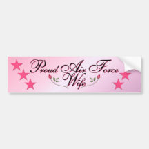 Pink & Proud Air Force Wife Bumper Sticker