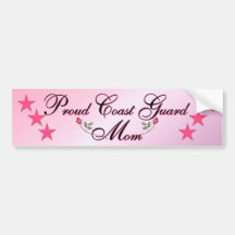 Pink & Proud Coast Guard Mom Bumper Stickers