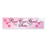Pink & Proud Coast Guard Sister Bumper Sticker