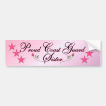 Pink & Proud Coast Guard Sister Bumper Sticker