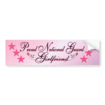 Pink & Proud National Guard Girlfriend Bumper Stic bumper stickers