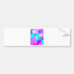 Pink, Purple and Blue Abstract Facets Bumper Stickers