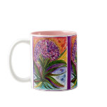 Pink purple and orange bouquet mug