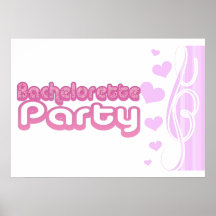 pink purple bachelorette wedding bridal party fun poster
