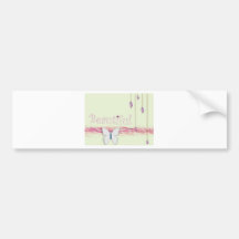 PINK & PURPLE BUTTERFLY JEWELS BUMPER STICKERS