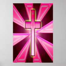 PINK & PURPLE CROSS POSTER