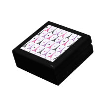Pink & Purple Eiffel Tower pattern Jewelry Box