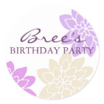 Pink & Purple Modern Flower Sticker