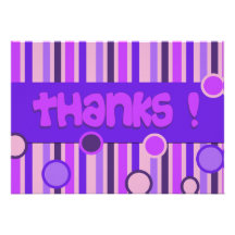 pink purple thank you personalized invites