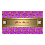 Pink Purple Violet Gold Swirls Elegant Business Card