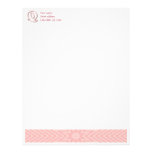 Pink Q Monogram Letterhead Template