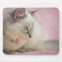 pink ragdoll mousepad