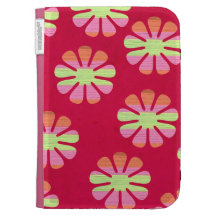 Pink Rainbow Flowers Caseable Case Kindle Folio Cases