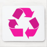 pink recycle symbol mousepads