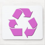 Pink Recycle Symbol mousepads