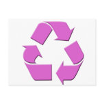 Pink Recycle Symbol postcards