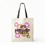 Pink Recycle Symbol Vintage Style Tote Bag