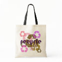 Pink Recycle Symbol Vintage Style Tote Bag