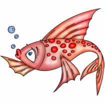 Pink Red Lips Fish Photo Cutout
