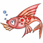 Pink Red Lips Fish photo sculptures
