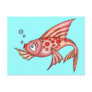 Pink Red Lips Fish Postcards